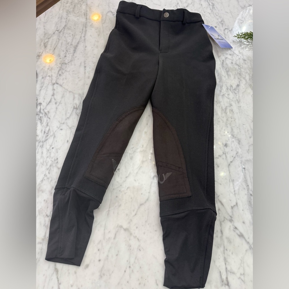 NWT Tuff Rider Kids Size 8 Black Riding Pants Breeches - Picture 4 of 6